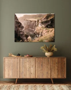 Toile imprimée rochers côtes l.100 x H.140 cm
