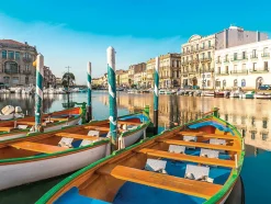 Toile imprimée ville de Sète Dada Art montée sur châssis bois en pin 60x80 cm