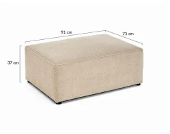 Topaze - pouf - en velours texturé - Best Mobilier