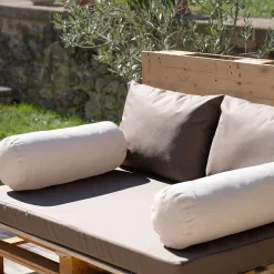 Traversin extérieur imperméable et déhoussable MINORQUE (20x50 cm - Ecru)