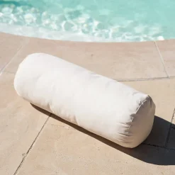 Traversin extérieur imperméable et déhoussable MINORQUE (20x50 cm - Ecru)
