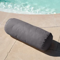 Traversin extérieur imperméable et déhoussable MINORQUE (20x50 cm - Gris anthracite)