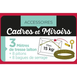 Tresse en laiton (3 mètres) 15 Kg, coloris : Laiton.