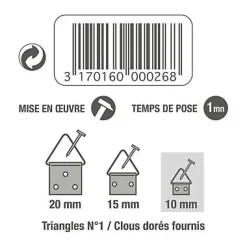 Triangle N°1 avec pointes vendu par 9 pièces