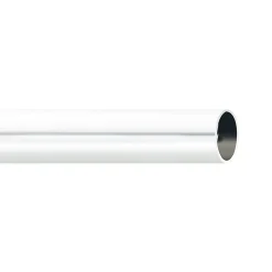 Tringle à rideau métal diamètre 20 mm (200 cm - Blanc)