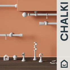 Tringle à rideau Chalki bois de frêne blanc Ø28 x L.200cm GoodHome
