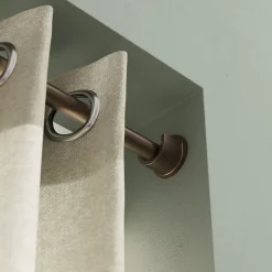 Tringle à rideau Kozani métal effet bronze cuivré Ø19 x L.150cm GoodHome