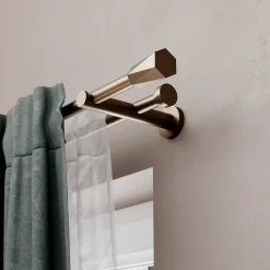 Tringle à rideau Kozani métal effet bronze cuivré Ø19 x L.300cm GoodHome