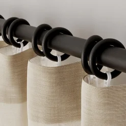 Tringle à rideau Lamia bois noir Ø28 x L.150cm GoodHome