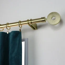 Tringle à rideau métal doré mat Ø.2,8 x L.150cm Mobois