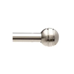 TRINGLE À RIDEAU RONDE CHROME MAT - EMBOUTS BOULE