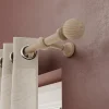 Tringle à rideau Symi bois effet chêne beige Ø28 x L.200 GoodHome