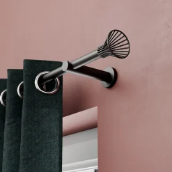 Tringle à rideau Tinos métal effet titane gris Ø19 x L.250cm GoodHome