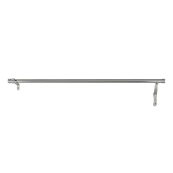 Tringle à rideaux Athens GoodHome effet nickel gris satin L.100/100cm