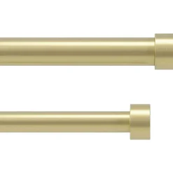 Tringle à rideaux double en acier laiton Cappa Longueur réglable de 91 à 168 cm