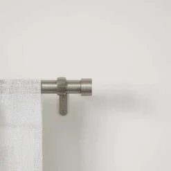 Tringle à rideaux en métal nickel Cappa Longueur réglable de 168 à 305 cm