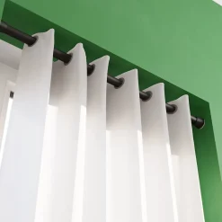 Tringle à rideaux extensible Araxos GoodHome noir mat L.90/120cm
