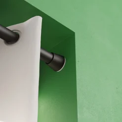 Tringle à rideaux extensible Araxos GoodHome noir mat L.90/120cm