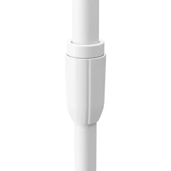 Tringle à rideaux extensible et séparateur de pièce en métal blamc