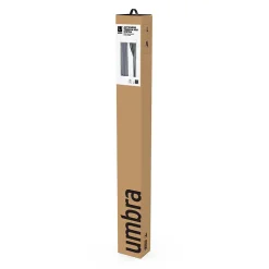 Tringle à rideaux extensible et séparateur de pièce en métal blamc