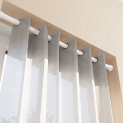 Tringle à rideaux extensible Anafi GoodHome mat blanc L.90/120cm