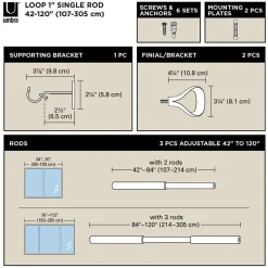 Tringle à rideaux extensible Loop