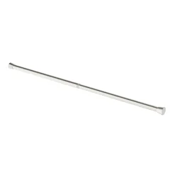 Tringle à rideaux extensible Athens GoodHome effet nickel gris satin L.90/120cm
