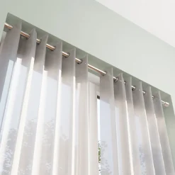 Tringle à rideaux extensible Athens GoodHome effet nickel gris satin L.200/330cm