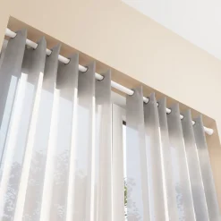 Tringle à rideaux extensible Anafi GoodHome blanc mat L.200/330cm