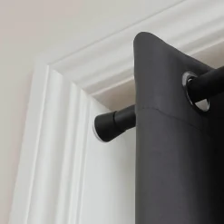 Tringle à rideaux extensible Araxos GoodHome noir mat L.200/330cm