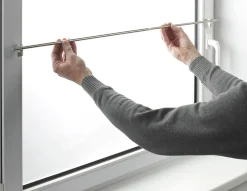 TRINGLE A RIDEAUX GARDINIA PRESS&GO BLANC 80-110CM