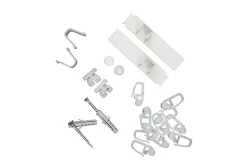 Tringle déco Rail PVC 3 voies avec profil de décoration blanc 200cm