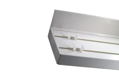 Tringle déco Rail PVC 2 voies avec profil de décoration blanc 200cm