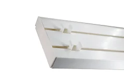 Tringle déco Rail PVC blanc 2 voies de 200cm