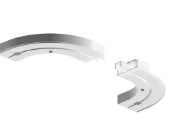 Tringle déco Retour droite 1 voie 130x130mm pour rail PVC
