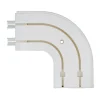 Tringle déco Retour droite 2 voies 150x150mm pour rail PVC