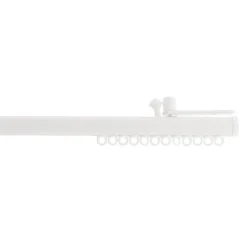 Tringle de porte ajustable en métal (1m20 - Blanc)