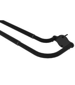 Tringle double incurvée extensible noir mat D19/16 mm / 140 à 220 cm