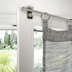 Tringle extensible à boules (40-65 cm - Gris Foncé)