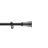 Tringle extensible en en kit avec embout évasé (120-210 cm - Noir)