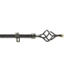 Tringle extensible en kit patiné (120-210 cm - Noir)