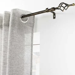 Tringle extensible en kit patiné (120-210 cm - Noir)
