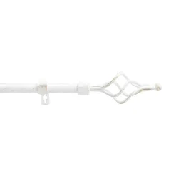 Tringle extensible en kit patiné (120-210 cm - Blanc)