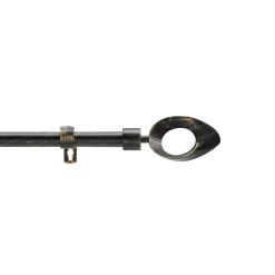Tringle extensible en kit patiné or (120-210 cm - Noir)