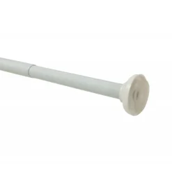 Tringle extensible entre 2 murs sans percage blanc - 140 à 260 cm - Blanc