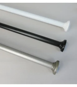Tringle extensible entre 2 murs sans percage nickel mat - 140 à 260 cm - Nickel mat
