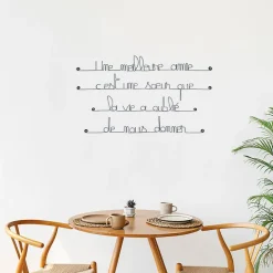 Une meilleure amie c'est une sœur que la vie a oublié de nous donner - Sculpture fil de fer 60-75 cm - Bijoux de mur