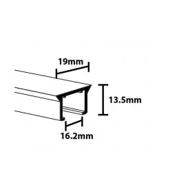UNIRAIL - Tringle Rail en Aluminium Blanc - L. 1,00 m