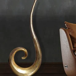 Vase à Fleurs Décorative 100 cm Aluminium Spirale de Sol Métal XXL FineBuy