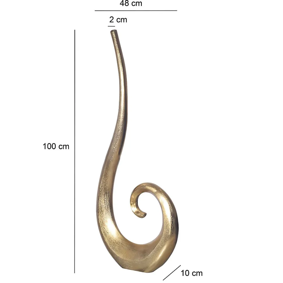 Vase à Fleurs Décorative 100 cm Aluminium Spirale de Sol Métal XXL FineBuy